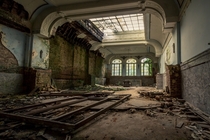 til then my windows ache  ballroom in an abandoned hotel in europe 