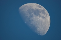 Todays  waxing gibbous Moon during daylight 