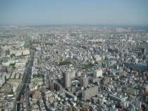 Tokyo looking east from SkyTree first observation deck m  OC