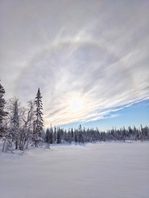 Took this photo while on a snowmobile ride in Ruka Finland Such great scenery   IG Aetravel
