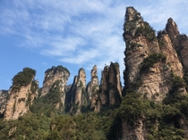 Took this picture in WuLingYuan China Film location of Avatar Apologies for subpar photography skills but the view was stunning x 