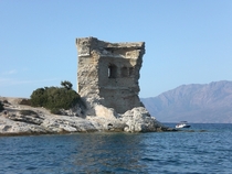 Tour de la Mortella is a ruined th-century Genoese tower on the island of Corsica The British were impressed by how difficult the stout thick-walled fort was to capture so they used it as a template for the  Martello towers they built around their Empire 