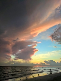 Towering clouds separate day and night over Treasure Island FL OC