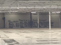 Toys R Us employees leave their names where they worked