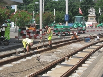 Tram track repair in Basel CH More photos in comments 