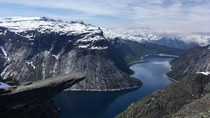 Trolltunga Norway This view was absolutely breathtaking 