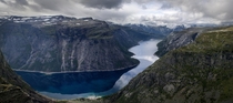 Trolltunga without the tongue in Norway 