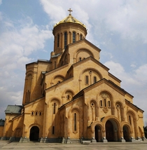 Tsminda Sameba The Holy Trinity Cathedral in Tbilisi Georgia 