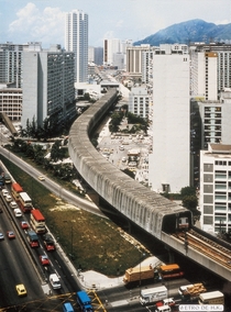 Tsuen Wan Extension viaduct shortly after opening in  Hong Kong 