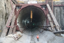 Tunnel being constructed for Mumbai Coastal Road Project India