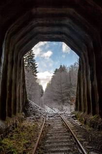 Tunnel portal on abandoned railroad line 