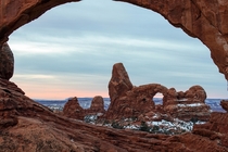 Turret Arch through the North Window Arches National Park UT 