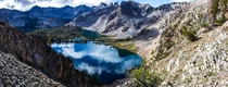Twin Lakes as pictured from Snowyside Peak Idaho Sawtooths OC 