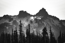 Two twin peaks at Mount Rainier National Park Taken in August of last year after a long day of hiking I think it paid off 