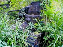 Type- Ha-Go tank hurriedly left behind in the retreat of the Japanese in the battle for Guadalcanal Solomon Islands 