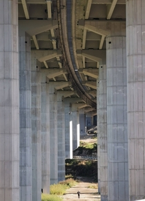 Underside of an overpass