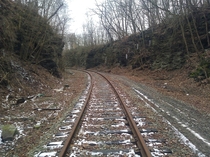 Unused train tracks just east of Pittsburgh PA  x