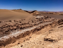 Valle de la Luna in the Atacama Desert A place where it just doesnt rain a drop in years 