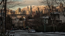 Vancouver with a rare dusting of snow 