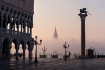 Venice by morning shrouded in a spring fog