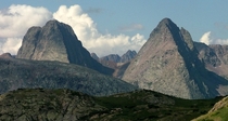 Vestal and Arrow peaks Colorado USA 