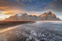 Vestrahorn Sunset Iceland  Photo by Vincenzo Mazza xpost from rIsland