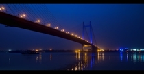 Vidyasagar Setu in Kolkata the longest cable-stayed bridge of India 