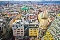 Vienna Austria from the top of the cathedral 