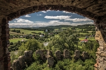 View from abandoned orthodox monastery - Bieszczady Mountains Poland 