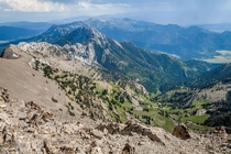 View from atop Sacagawea Peak Montana  x