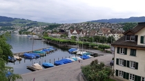 View from my hostel in Richterswil Switzerland 