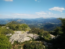 View from Pagasarri in Bilbao Vizcaya Spain 