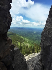 View from the Mount Yamnuska trail Alberta 