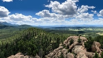 View from the summit of Raspberry Mountain near Colorado Springs CO 