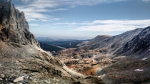 View from the top of Isabelle Glacier in the Indian Peaks Wilderness Area Nederland Colorado 
