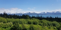 View of Dixon Portlock and Grewingk Glaciers from Homer Alaska 