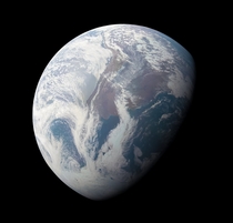 View of Earth by NASAs Juno spacecraft during a gravity assist flyby in Oct 