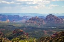 View of Sedona from End of the World Flagstaff AZ 