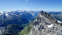 View of the Alps from Mount Titlis Switzerland 