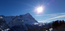 View of the Kleine Scheidegg from the Grosse Scheidegg Grindelwald 