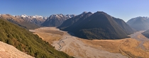 View of the Southern Alps and Arthurs Pass from the Bealey Spur Track Canterbury New Zealand 