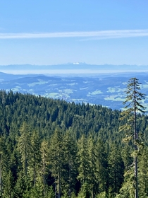 Views of the alps from the border of the three countries - Dreisesselberg - m - Bavaria GE 