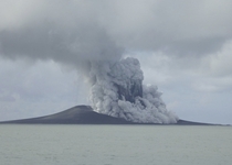 Volcanic Eruption In Tonga Creates New Island In this photo taken Jan   and released by New Zealands Ministry of Foreign Affairs and Trade a volcano erupts near Tonga in the South Pacific Ocean 