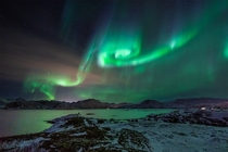 Vortex  Amazing aurora at Sommary Norway benjahning 