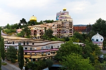 Waldspirale in Darmstadt Germany designed by Austrian artist Friedensreich Hundertwasser 