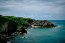 Walking along the Cornish coast - near Port Isaac England 