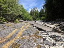 Washed out road in Index Wa
