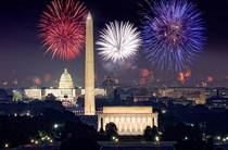 Washington DC with fireworks 