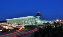 Washington-Dulles International Airport at dusk Virginia 