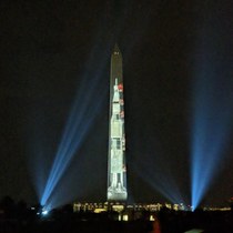 Washington Monument honoring the th anniversary of Apollo  Mission to the Moon